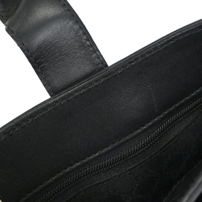 Gucci Black Leather Tote Handbag
