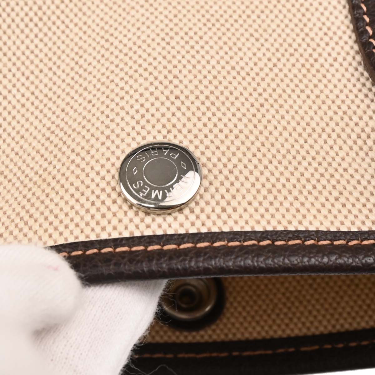 Hermes 2004 Natural Toile H Buffalo Garden Party 30 TPM Tote Handbag