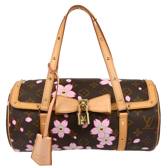 Louis Vuitton 2003 Monogram Cherry Blossom Papillon Handbag M92009