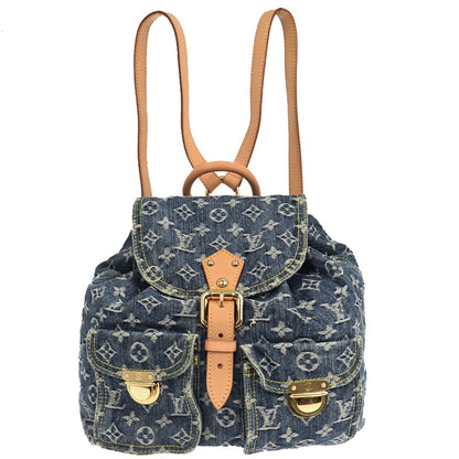 Louis Vuitton 2006 Blue Monogram Denim Sac a Dos GM Backpack M95056