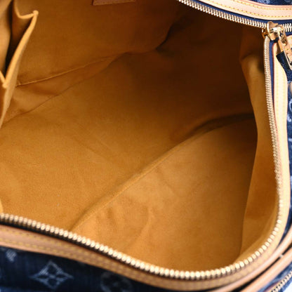 Louis Vuitton 2006 Blue Monogram Denim Cabas Raye GM 2way Shoulder Tote M95336