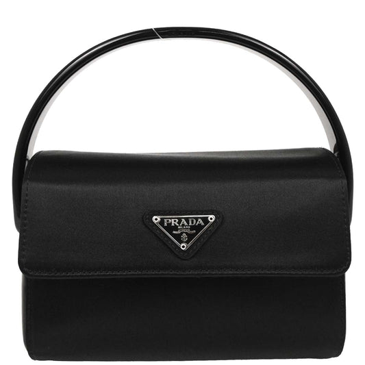 Prada Black Satin Vanity Handbag