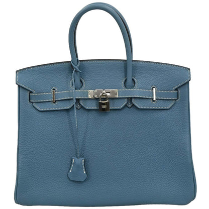 Hermes 2009 Blue Jean Taurillon Clemence Birkin 35 Handbag