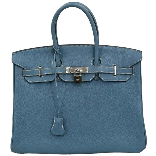 Hermes 2009 Blue Jean Taurillon Clemence Birkin 35 Handbag