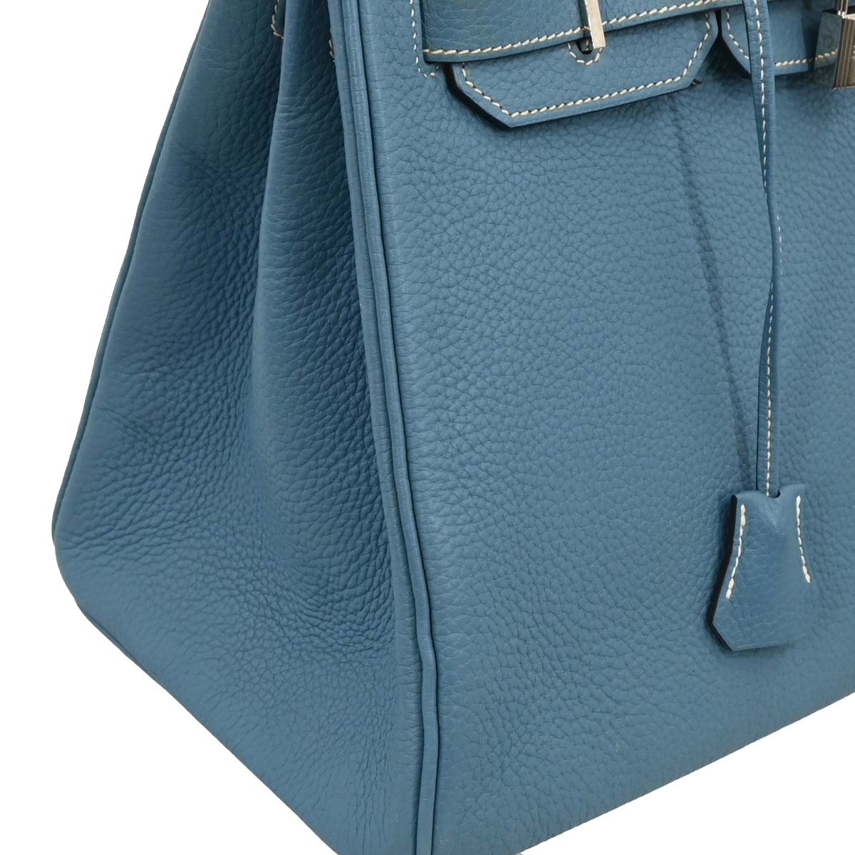 Hermes 2009 Blue Jean Taurillon Clemence Birkin 35 Handbag