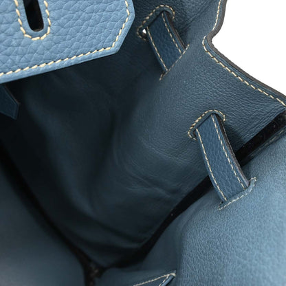 Hermes 2009 Blue Jean Taurillon Clemence Birkin 35 Handbag