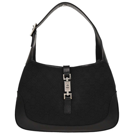 Gucci Black GG Jackie Hobo Handbag