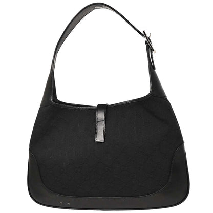 Gucci Black GG Jackie Hobo Handbag