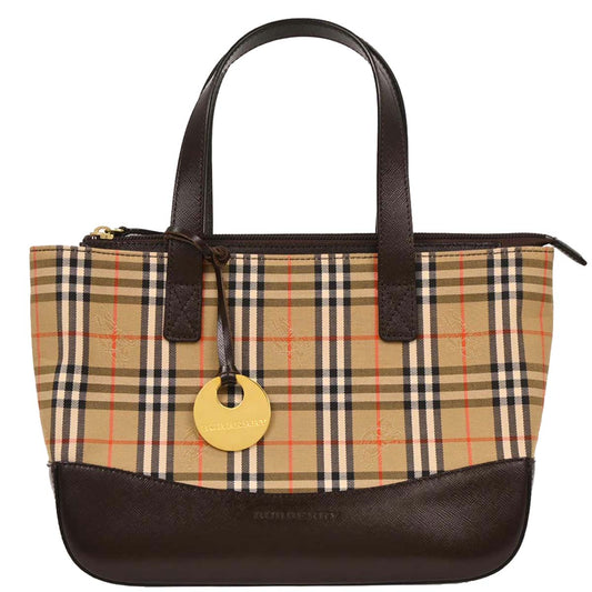 Burberry Beige House Check Tote Handbag