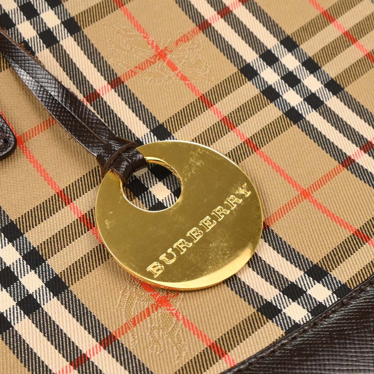 Burberry Beige House Check Tote Handbag