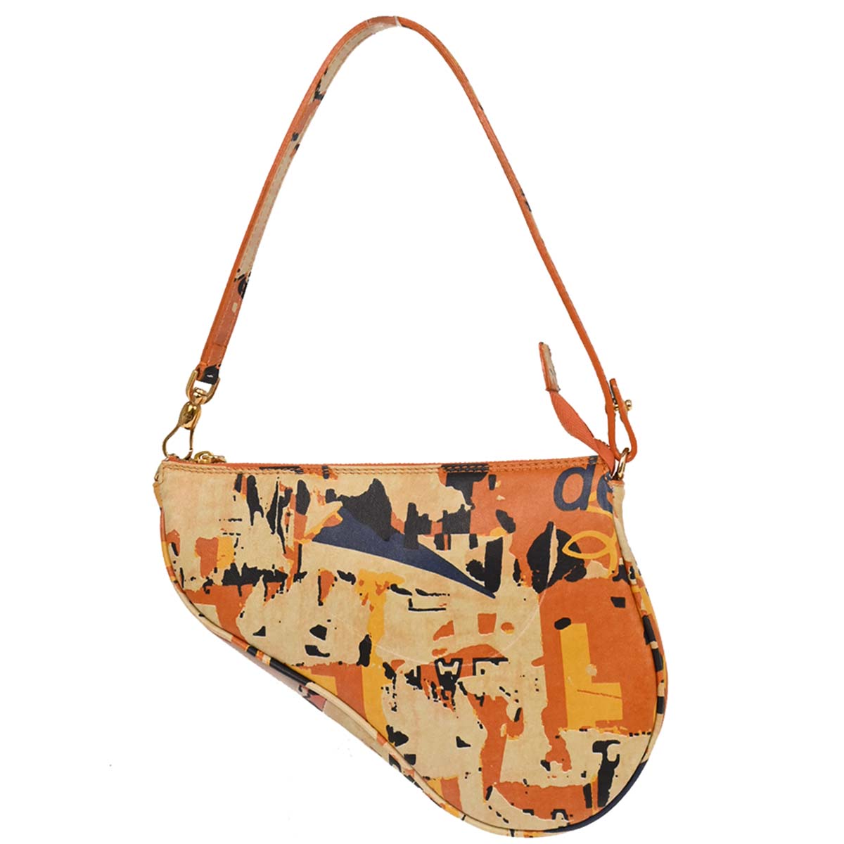 Christian Dior Brown Leather Saddle Handbag