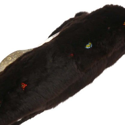 Fendi * Black Fur Python Baguette Handbag
