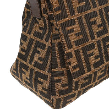 Fendi Brown Canvas Zucca Mamma Baguette Handbag