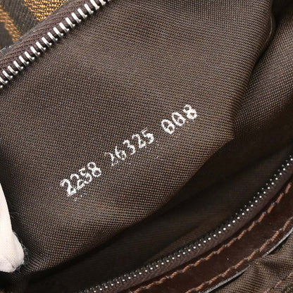 Fendi Brown Canvas Zucca Mamma Baguette Handbag