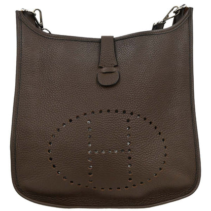 Hermes 2007 Ebene Taurillon Clemence Evelyne 2 GM Shoulder Bag