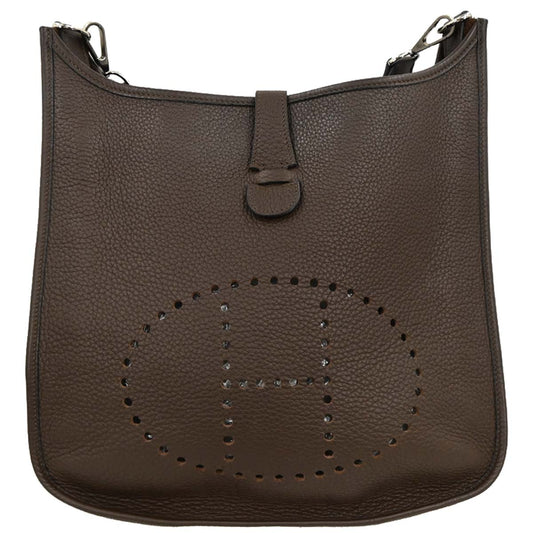Hermes 2007 Ebene Taurillon Clemence Evelyne 2 GM Shoulder Bag