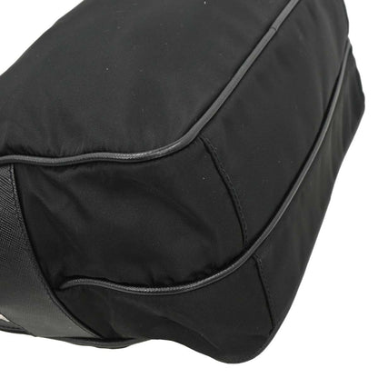 Prada Black Nylon Leather Handbag