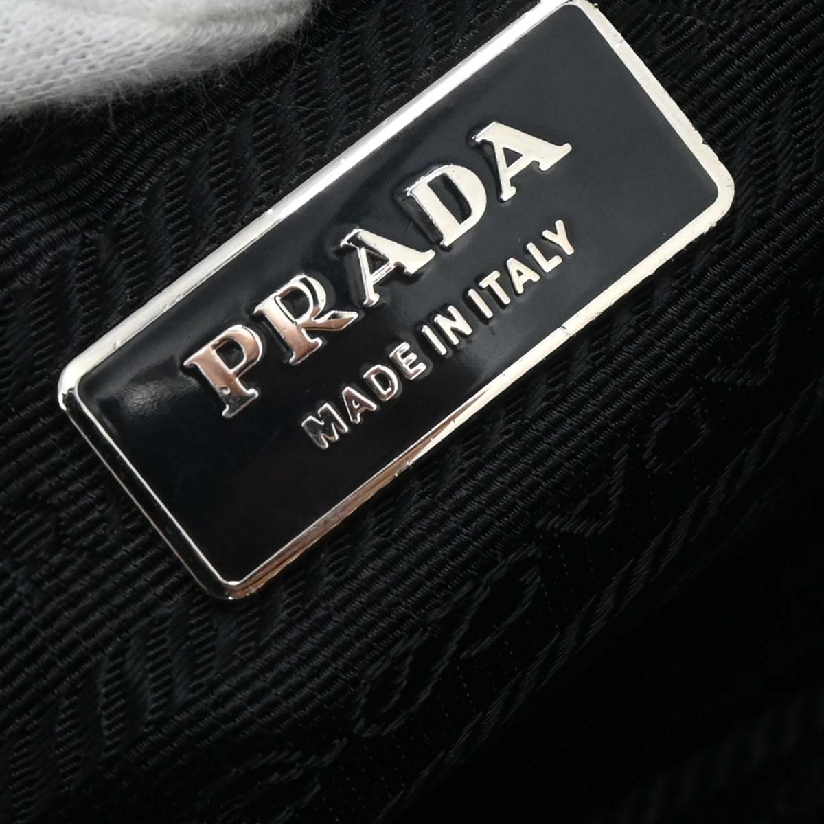 Prada Black Nylon Leather Handbag