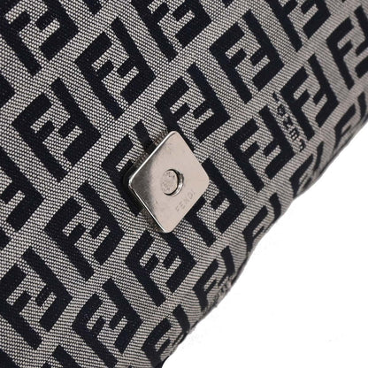 Fendi Navy Gray Zucchino Mamma Baguette Handbag
