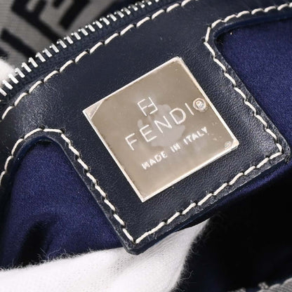 Fendi Navy Gray Zucchino Mamma Baguette Handbag
