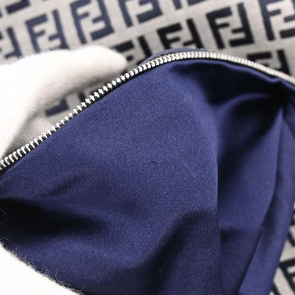 Fendi Navy Gray Zucchino Mamma Baguette Handbag