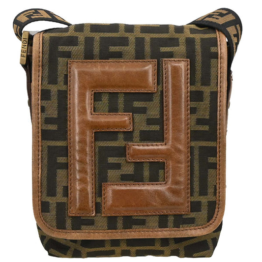 Fendi Brown Zucca Crossbody Bag