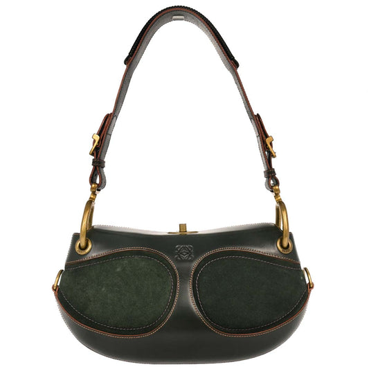 Loewe 2004 Green Suede Leather Shoulder Bag