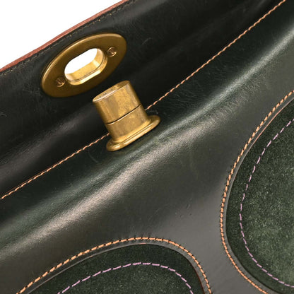 Loewe 2004 Green Suede Leather Shoulder Bag