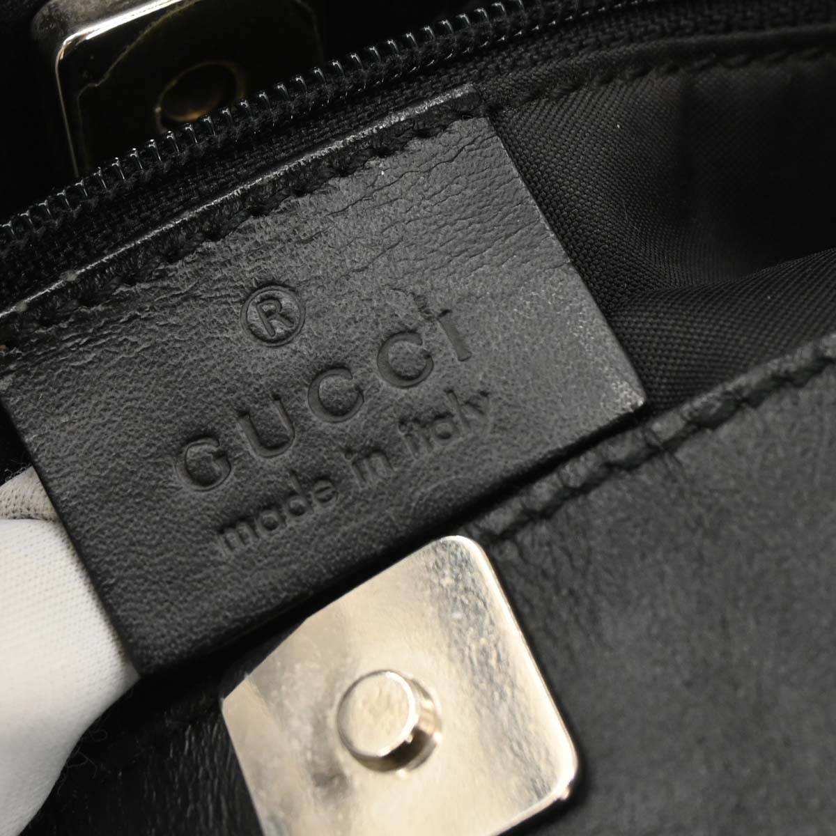 Gucci Black Nylon Tote Handbag