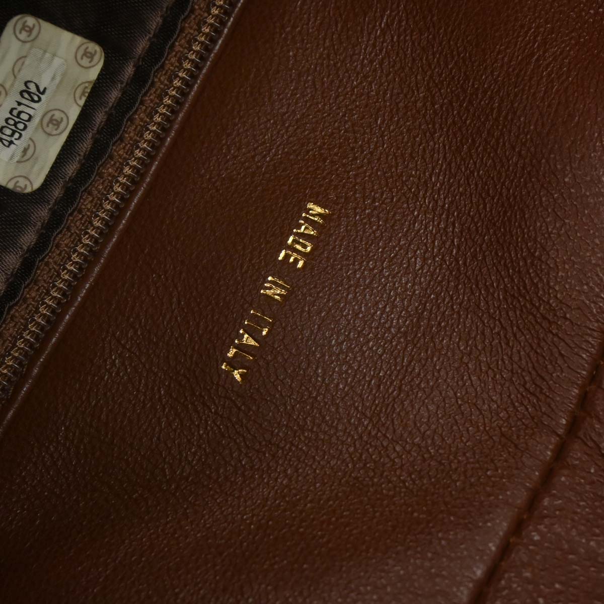 Chanel 1996-1997 Brown Lambskin Shoulder Bag