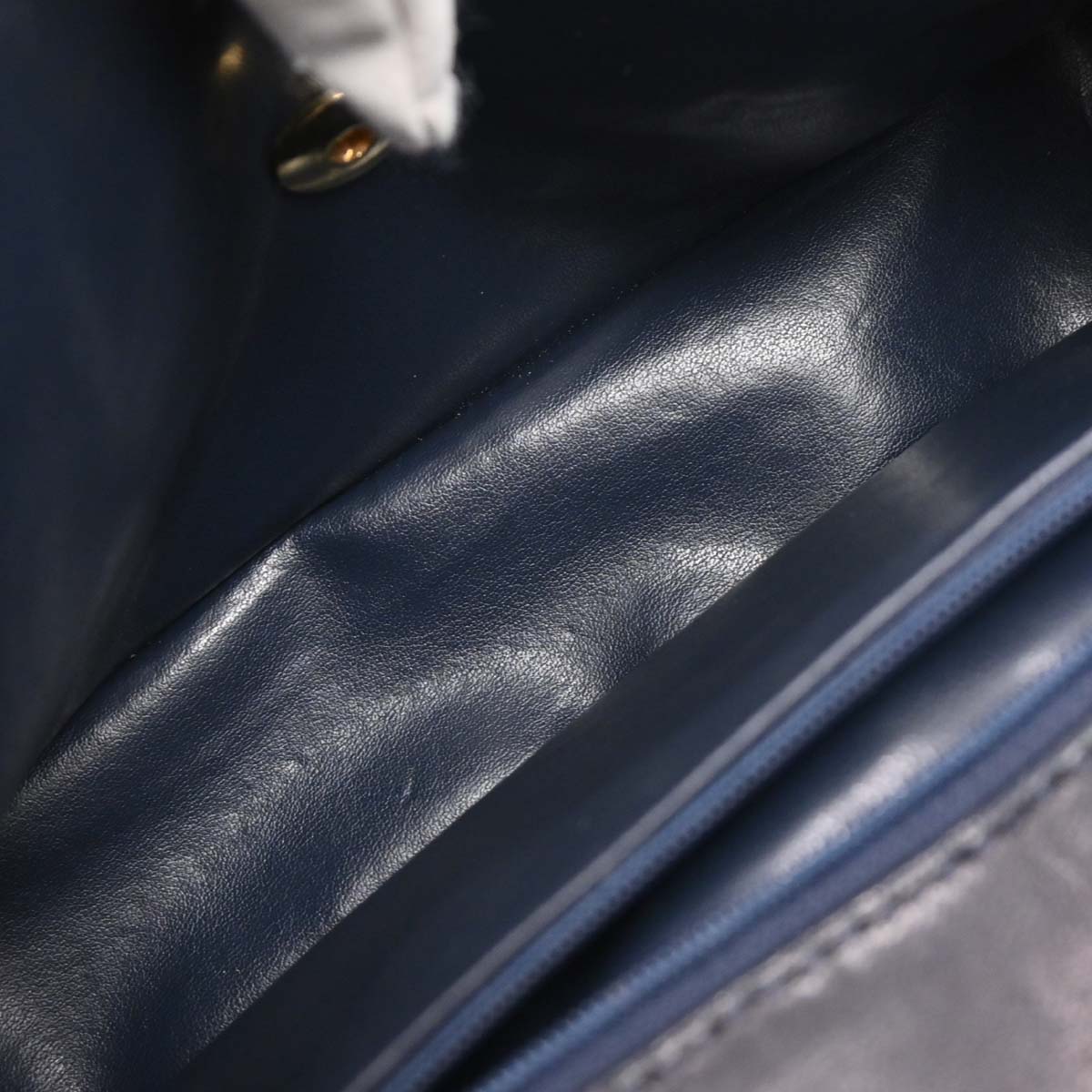 Chanel 1986-1988 Navy Lambskin Shoulder Bag