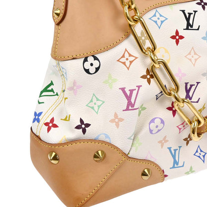 Louis Vuitton 2009 White Multicolor Judy GM 2way Shoulder Handbag M40253