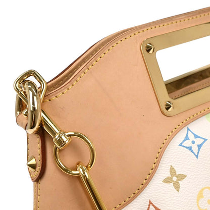Louis Vuitton 2009 White Multicolor Judy GM 2way Shoulder Handbag M40253