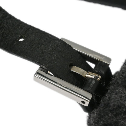 Fendi Gray Wool Zucca Baguette Handbag