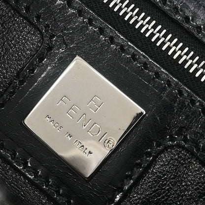 Fendi Gray Wool Zucca Baguette Handbag