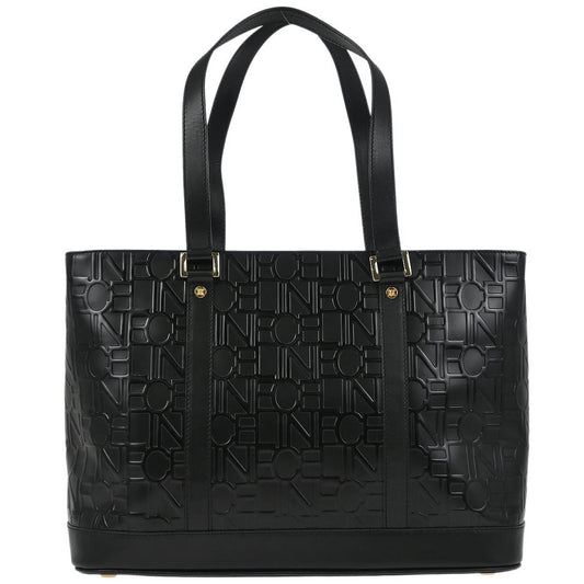Celine Black Leather Tote Handbag
