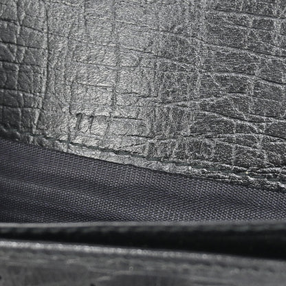 Gucci Black Leather Bamboo Long Wallet