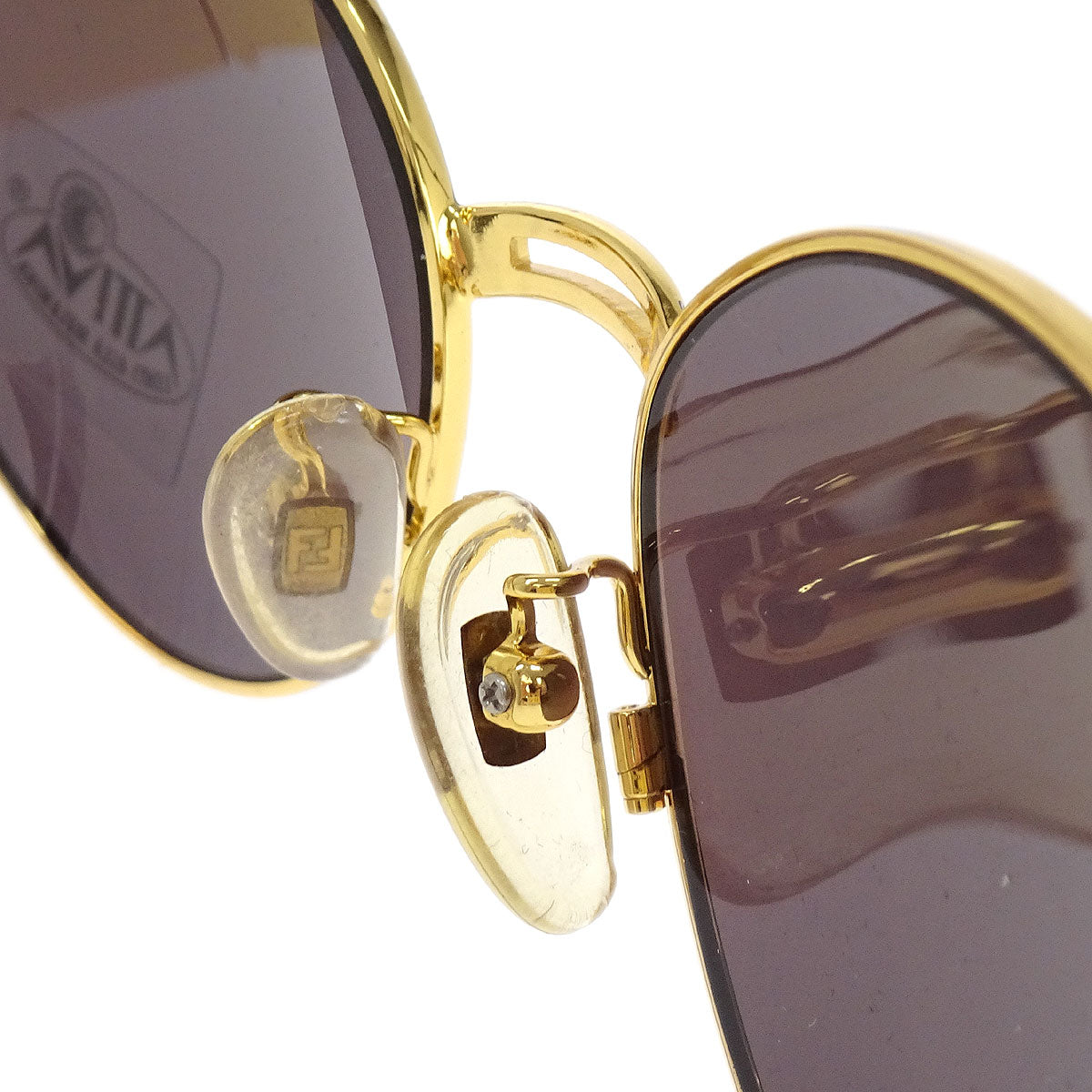 Fendi Sunglasses Eyewear Brown Gold Small Good