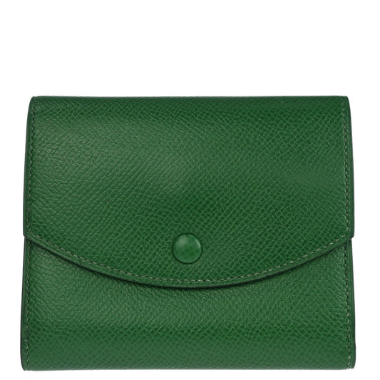 Hermes Vert Courchevel Wallet Small Good