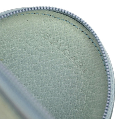 Bvlgari Light Blue Leather Coin Case Wallet