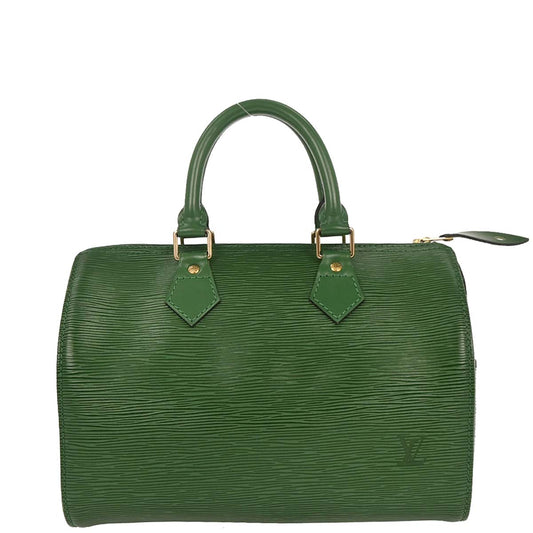 Louis Vuitton Green Epi Speedy 25 Handbag M43014