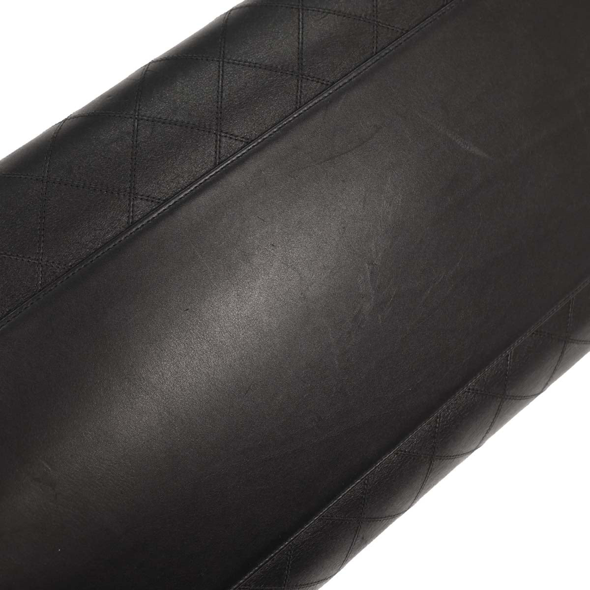Chanel 1991-1994 Black Lambskin Bicolore Supermodel Shoulder Bag