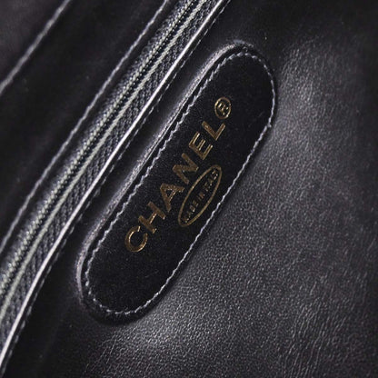Chanel 1991-1994 Black Lambskin Bicolore Supermodel Shoulder Bag