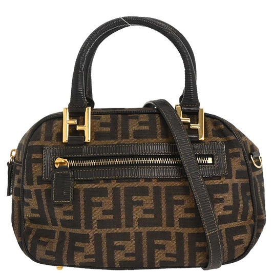Fendi Brown Zucca 2way Shoulder Handbag