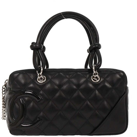 Chanel 2005-2006 Black Calfskin Cambon Ligne Bowling Bag