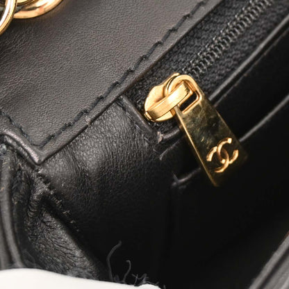 Chanel 2001-2003 Black Calfskin Wild Stitch Choco Bar Single Flap Shoulder Bag