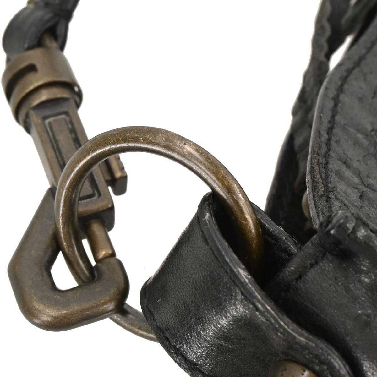 Balenciaga Black Leather The Hip Handbag