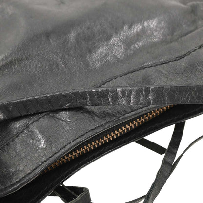 Balenciaga Black Leather The Hip Handbag