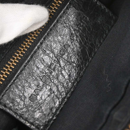 Balenciaga Black Leather The Hip Handbag