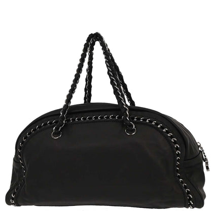 Chanel 2005-2006 Black Calfskin Luxury Line Bowling Bag